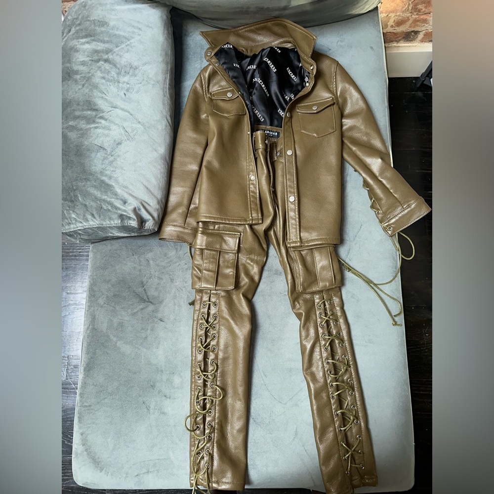 VALABASAS leather set (olive)